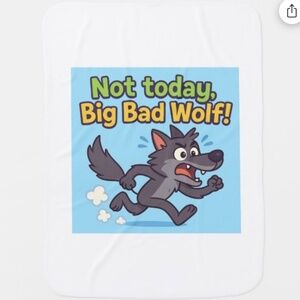 “Soft Baby Blanket – Sparkle Wolf Design, Cozy & Warm for Newborns”